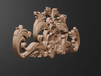 Flower for wood carving 3D print model