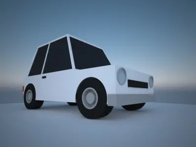 Car cartoon low poly  Free low-poly 3D model