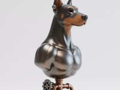 Doberman Pinscher 3D print model