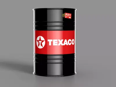 Realistic Texaco Oil Barrel 3D Model Low-poly 3D model