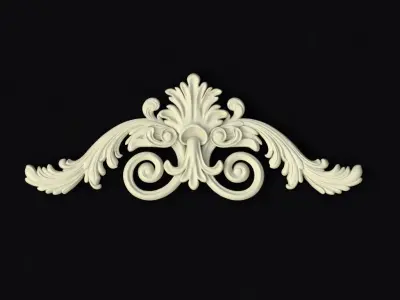 Central decor ornament for furniture 3D model 179