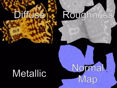 Patterned Seashell model pack Low-poly 3D model