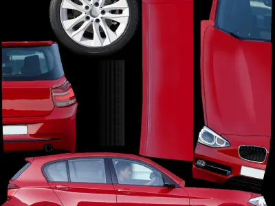 Generic Coupe v2 Low-poly 3D model