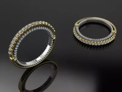 Jewelry Ring Gold 3D print model 48