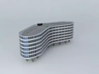 Condor office building with circular shape Free 3D model