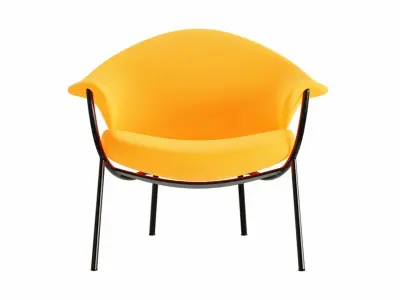 Arm Chair luxury yellow  3D model