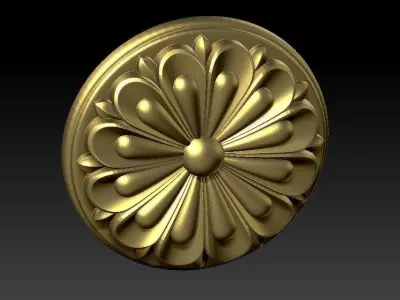 pattern CNC gold-plated sculpted wooden frame pattern 3D model  3D model