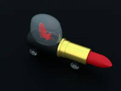lipstick 3d model car  Low-poly 3D model