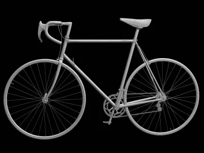 3D Model Road Bicycle - Low Poly Racing Bike 3D model