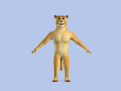 Cartoon Lion Low-poly 3D model buy