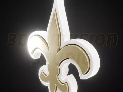 New Orleans Saints logo - Cinematic - 3D print 3D model