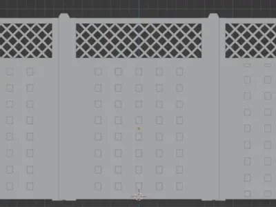 Wooden Garden Fence Free low-poly 3D model