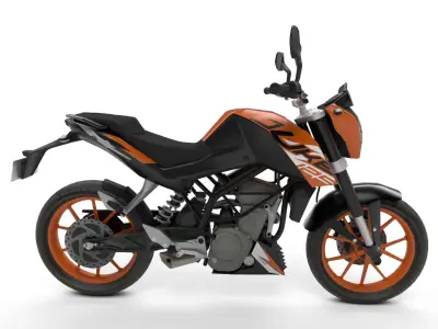 KTM Duke 125 Low-poly 3D model
