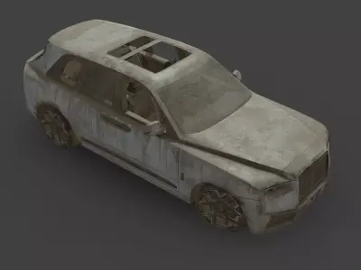 Abandoned Car - Rolls-Royce Cullinan Black Badge Series II Low-poly 3D model