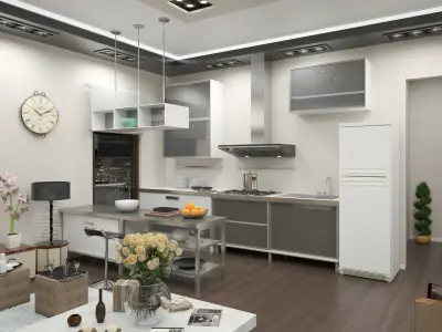 Living Room Scene 3D model