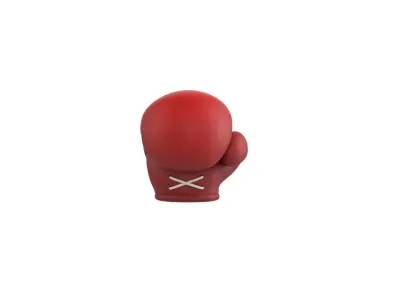 Cartoon Boxing Glove 3D model