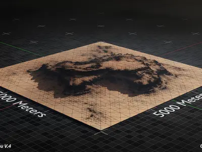 Desert Plateau Medium Version 4 3D model