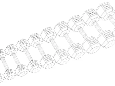 Dumbbell Collection dumbbells - 3D model