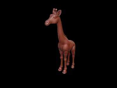 Giraffe Animal Sculpture 3D print model