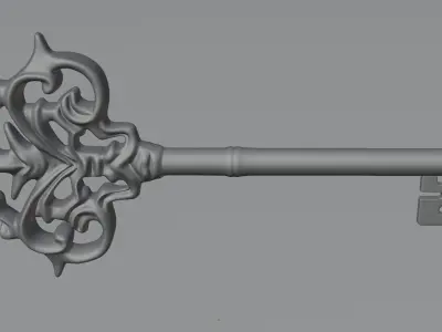 Ornamental key 3D Model 3D model