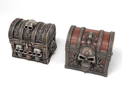 Mysterious Chests Low-poly 3D model