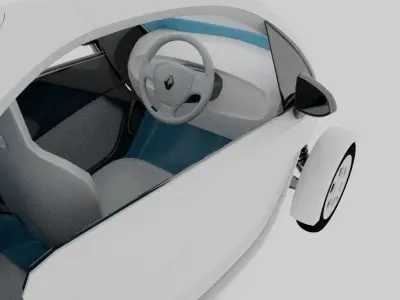 Electric Single Person Car 3D model