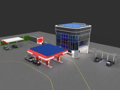 Gas Station 3D model