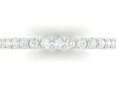 U Shaped Eternity Ring 2 point 1 mm stone size swiss 14 and EU54 3D print model