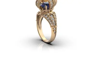 Crown ring 3D print model