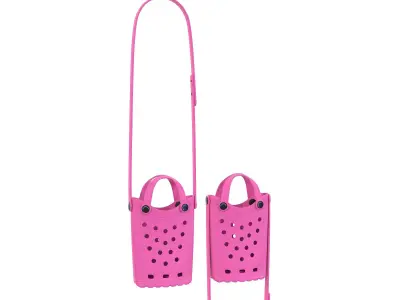 Balenciaga X Crocs Crossbody Phone Holder bag Low-poly 3D model