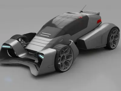 sci-fi car  3D model