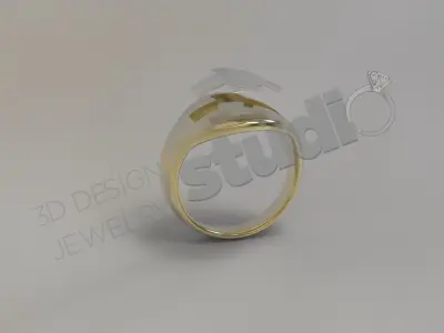 Luxury Gavello fashion ring 3d model 3D print model