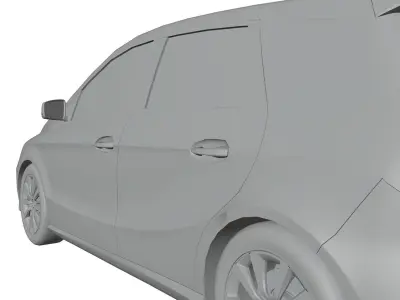 Small hatchback unbranded 3D model