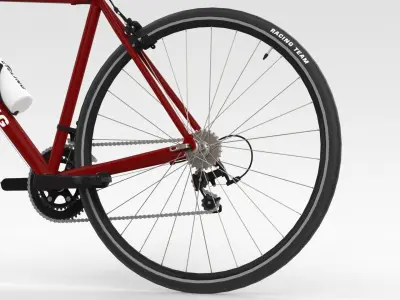 Racing Bicycle - Red 3D model