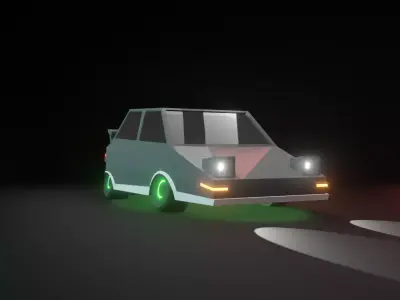 TOYOTA AE86 drift car Low-poly 3D model