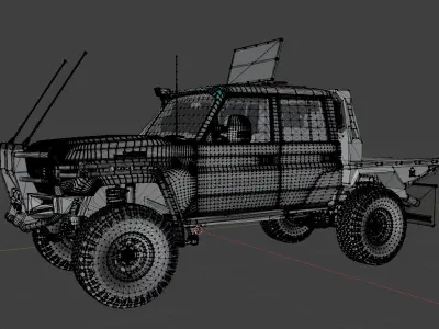 Toyota Landcruiser 2024 79 series Low-poly 3D model