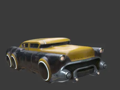 Futuristic flying car 7 3D model