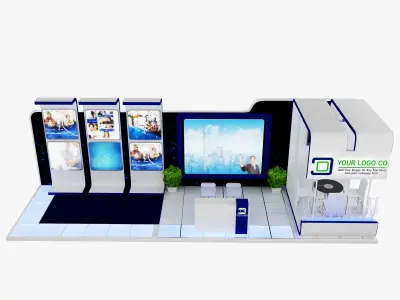  Booth Exhibition Stand a475b 3D model