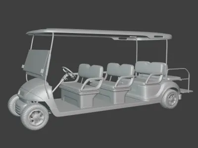 Generic Large Golf Cart - Electric Sport Vehicle - Club Car 3D model