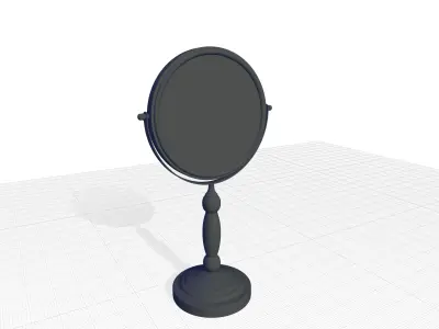 Two Sided Magnification Swivel Makeup Mirror 3D model