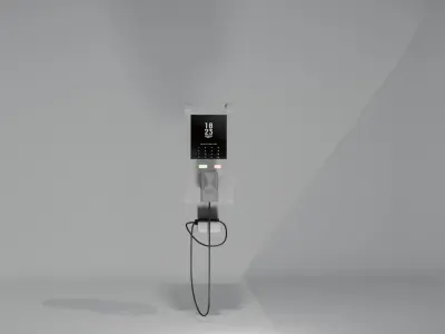 ELECTRIC CAR CHARGE STATION 3D model