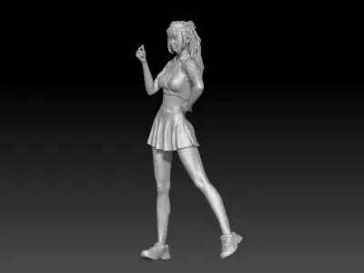 korean baseball cheerleader girl 1 3D print model