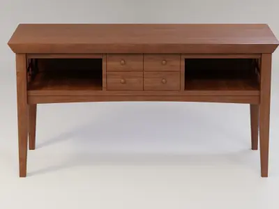Wooden Entryway Table 3D model