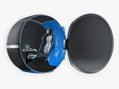 Classic hovercar of the year 2080 3D model