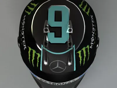 Nico Rosberg 2015 F1 SchuberthHelmet Low-poly 3D model