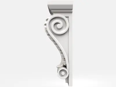 Carved corbel for cnc 4 3D model
