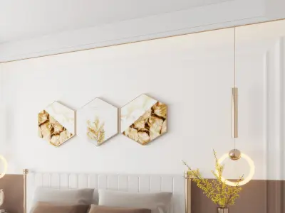 decoration Home bedroom villa Nordic 3D model