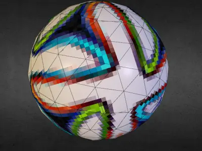 Brazuca soccer ball free Free low-poly 3D model