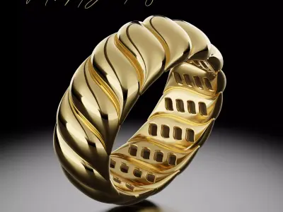 Lustrous harmony ring 3D print model