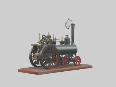 Steam Engine Model 1 Low-poly 3D model